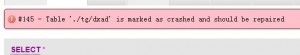 myisamchk 修复表后报的错误
